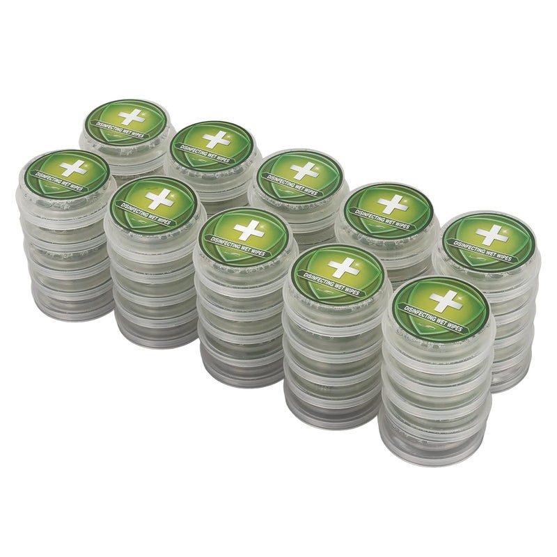 50 قطعة من مناديل التنظيف اليدوية المضغوطة مغلفة بشكل فردي مناديل مبللة وجافة للسفر - Image 2